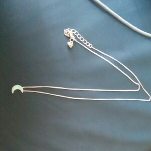Silver Crescent Moon Necklace